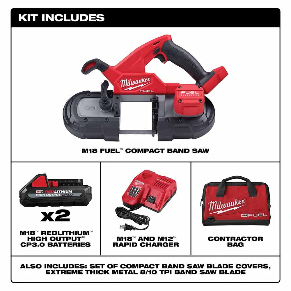 Milwaukee 2829-22 M18 FUEL Compact Band Saw Kit - 3