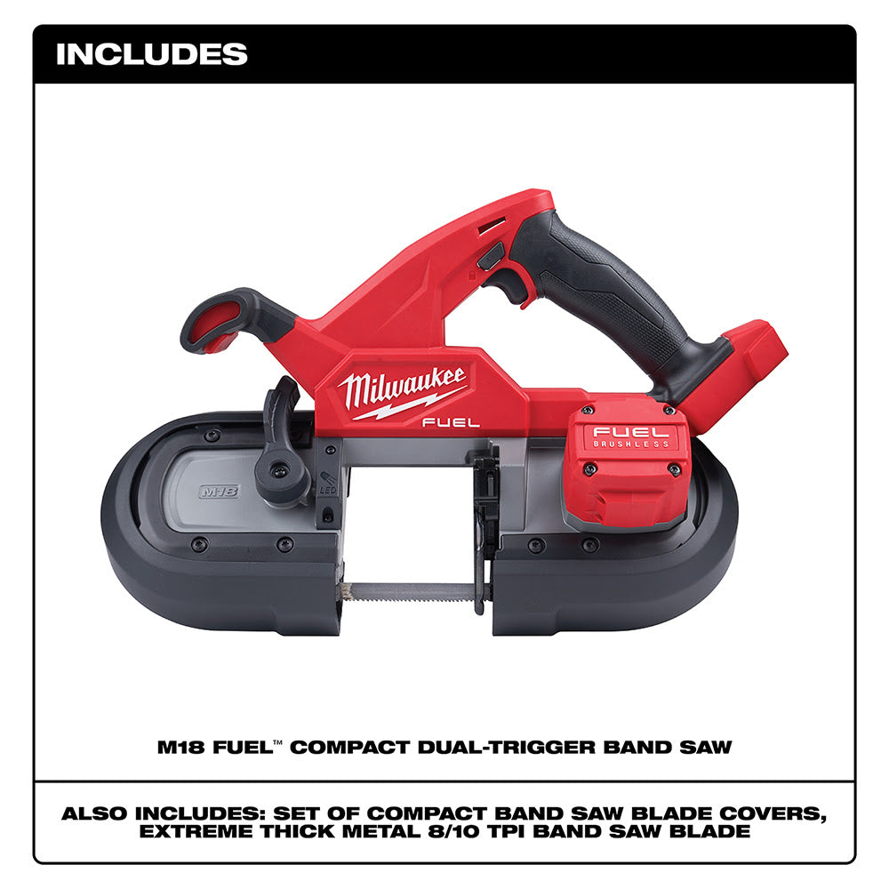 Milwaukee 2829S-20 M18 Fuel Compact Dual-Trigger Band Saw - 2