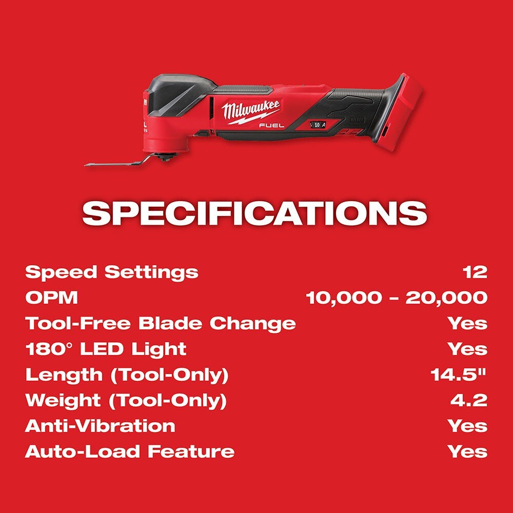 Milwaukee 2836-20 M18 FUEL™ Oscillating Multi-Tool (Bare-Tool) - 8