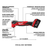 Milwaukee 2836-21 M18 FUEL™ Oscillating Multi-Tool (Kit) - 7