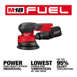 Milwaukee 2837-20 M18 FUEL 5" Random Orbital Sander with Brushless Motor - 3