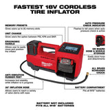 Milwaukee M18 Compact Tire Inflator, Tool Only (Reconditioned) - 3