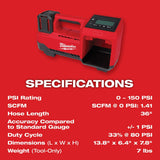 Milwaukee M18 Compact Tire Inflator, Tool Only - 5