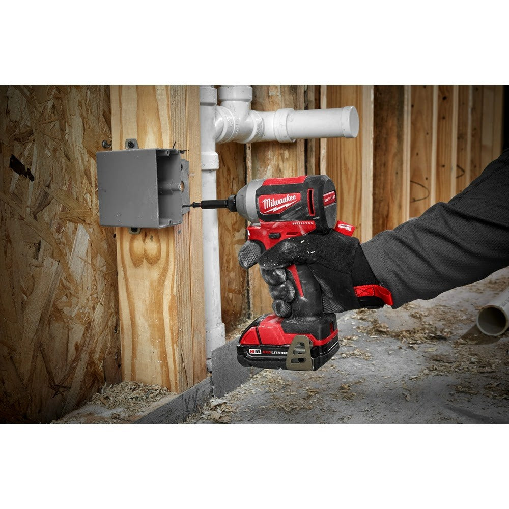 Milwaukee 2850-20 M18 Compact Brushless 1/4" Hex Impact Driver Bare Tool - 6