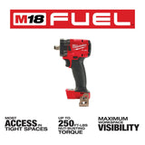 Milwaukee  2855-20  "M18 FUEL™ 1/2 " Compact Impact Wrench w/ Friction Ring Bare Tool " - 3