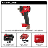 Milwaukee 2855P-22 M18 FUEL™ 1/2" Compact Impact Wrench w/ Pin Detent Kit - 2