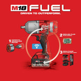 Milwaukee 2863-22R M18 FUEL w/ ONE-KEY High Torque Impact Wrench 1/2" Friction Ring Kit - 7