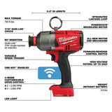 Milwaukee 2865-20 M18 FUEL 7/16" Hex Utility HTIW w/ ONE-KEY (Tool Only) - 4