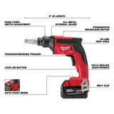 Milwaukee 2866-22 M18 FUEL Drywall Screw Gun Kit with High Capacity Batteries - 4