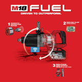 Milwaukee 2868-22HD M18 FUEL 1" D-Handle High Torque Impact Wrench w/ ONE-KEY Kit - 17