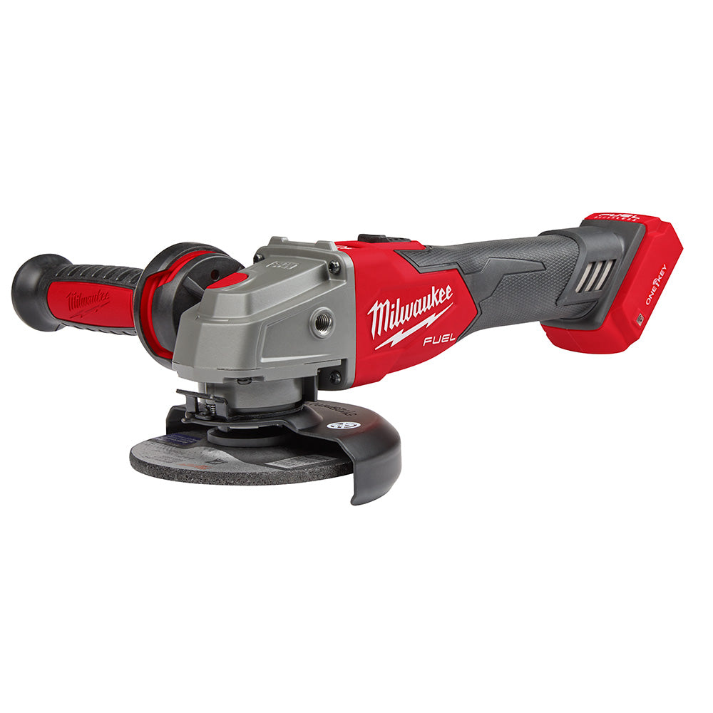 Milwaukee 2883-20 M18 FUEL™ 4-1/2" / 5" Braking Grinder w/ ONE-KEY™  Slide Switch, Lock-On - 10