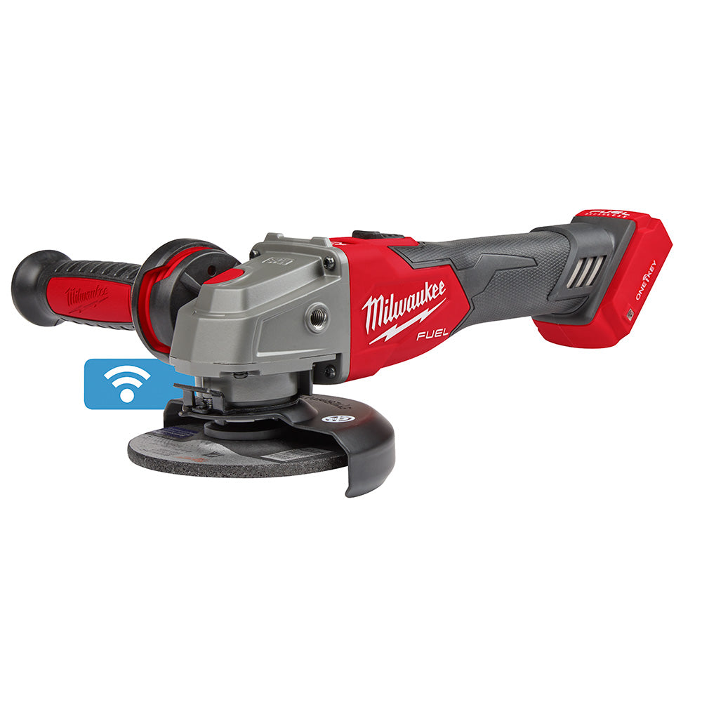 Milwaukee 2883-20 M18 FUEL™ 4-1/2" / 5" Braking Grinder w/ ONE-KEY™  Slide Switch, Lock-On - 12