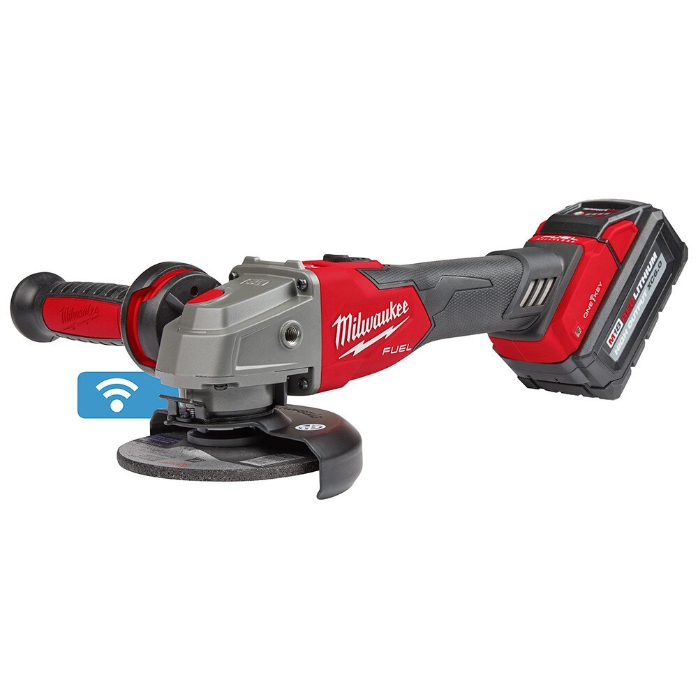 Milwaukee 2883-22 M18 FUEL™ 4-1/2" / 5" Braking Grinder w/ ONE-KEY™  Slide Switch, Lock-On Kit - 9