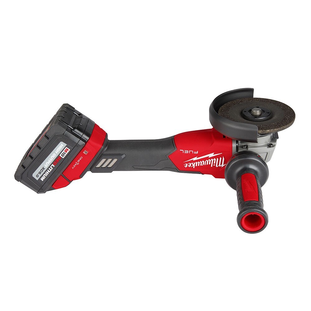 Milwaukee 2883-22 M18 FUEL™ 4-1/2" / 5" Braking Grinder w/ ONE-KEY™  Slide Switch, Lock-On Kit - 15