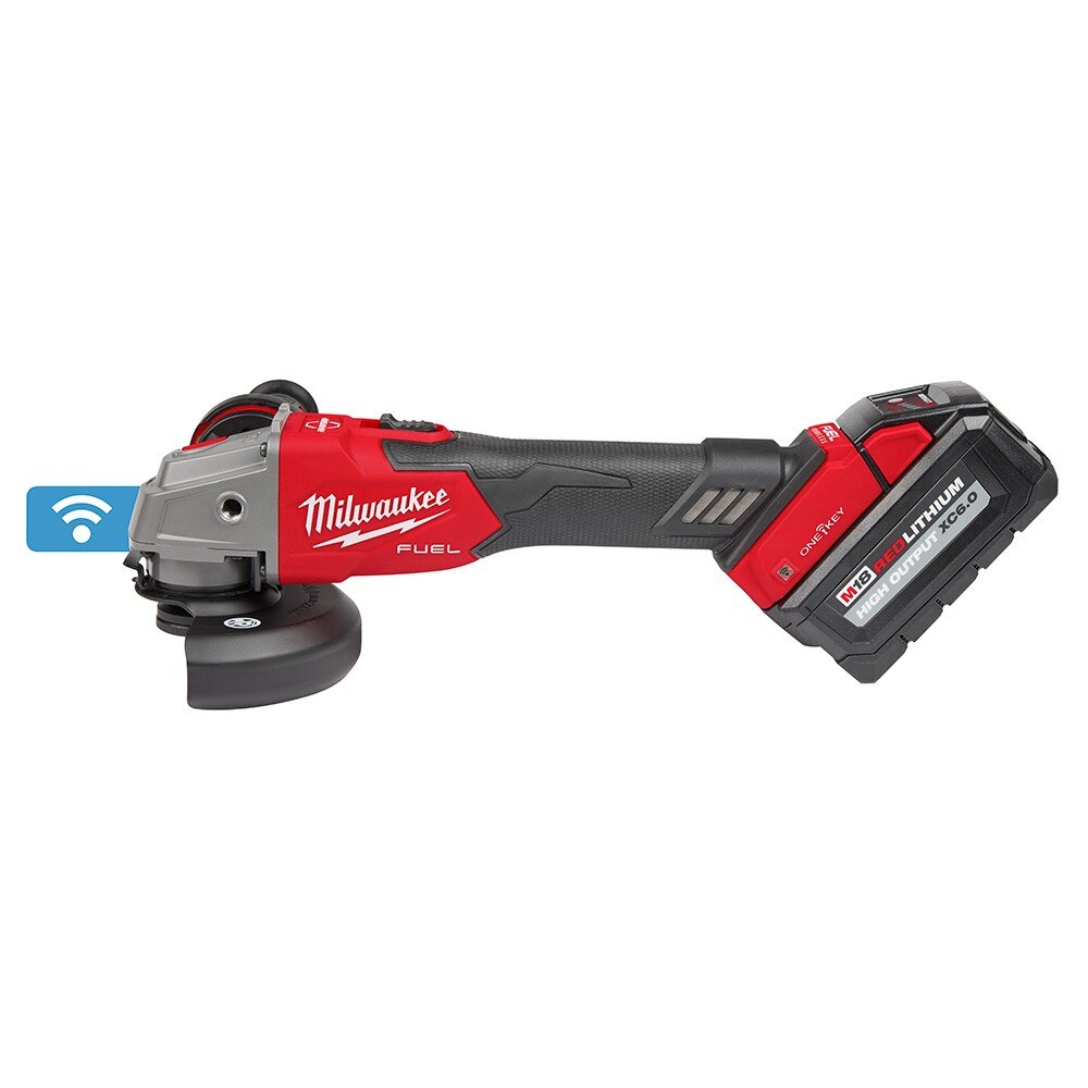 Milwaukee 2883-22 M18 FUEL™ 4-1/2" / 5" Braking Grinder w/ ONE-KEY™  Slide Switch, Lock-On Kit - 3