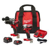 Milwaukee 2893-22CX M18 Brushless Hammer Drill/Impact Combo Kit 2.0,4.0 - 2