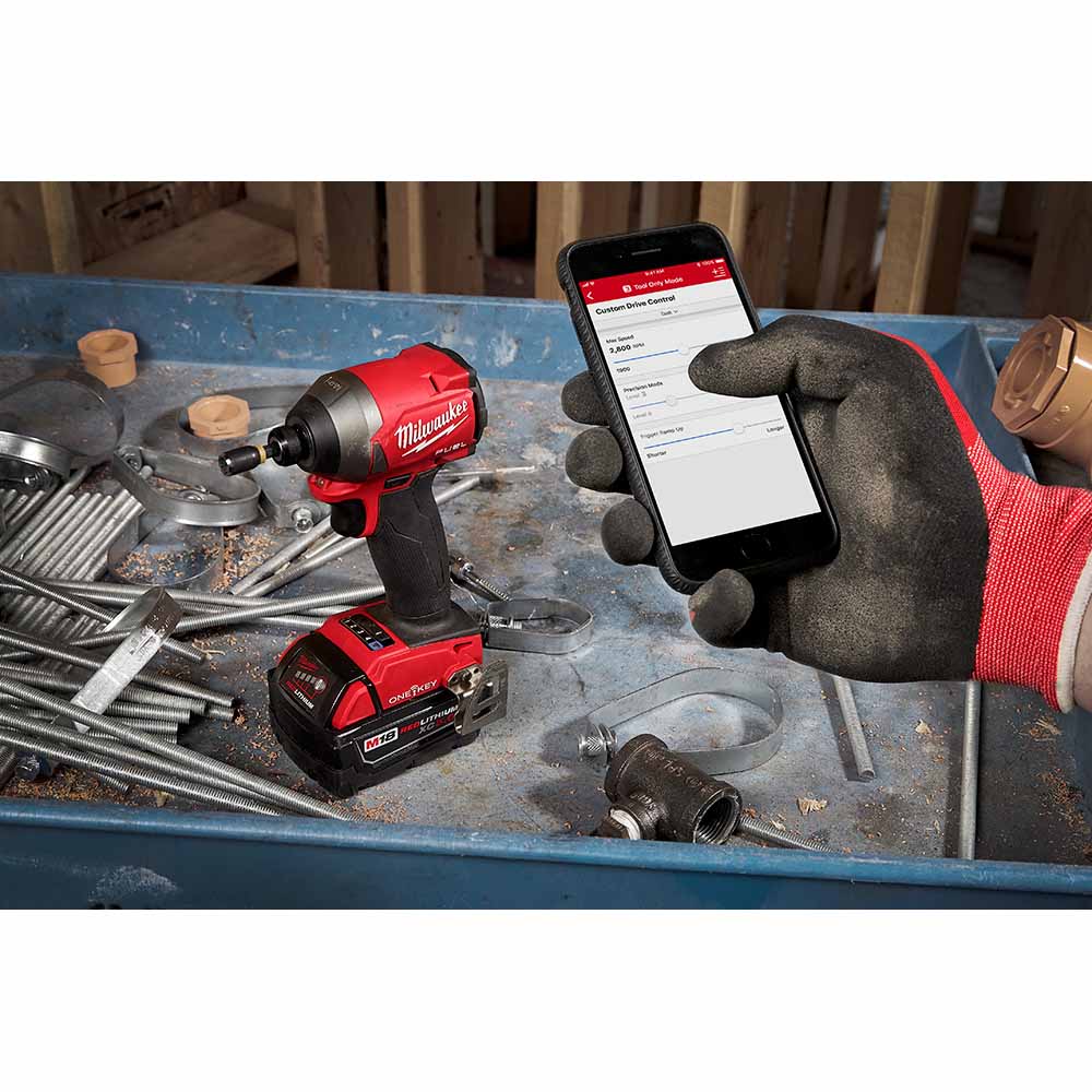 Milwaukee 2896-22 M18 FUEL Drywall Screw Gun / Impact Combo Kit with XC Batteries - 10