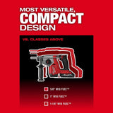 Milwaukee 2908-22DE M18 FUEL 5/8" SDS Plus Rotary Hammer w/ Dust Extractor Kit - 6