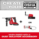 Milwaukee 2908-22DE M18 FUEL 5/8" SDS Plus Rotary Hammer w/ Dust Extractor Kit - 9