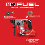 Milwaukee 2912-20 M18 FUEL™ 1" SDS Plus Rotary Hammer - 3