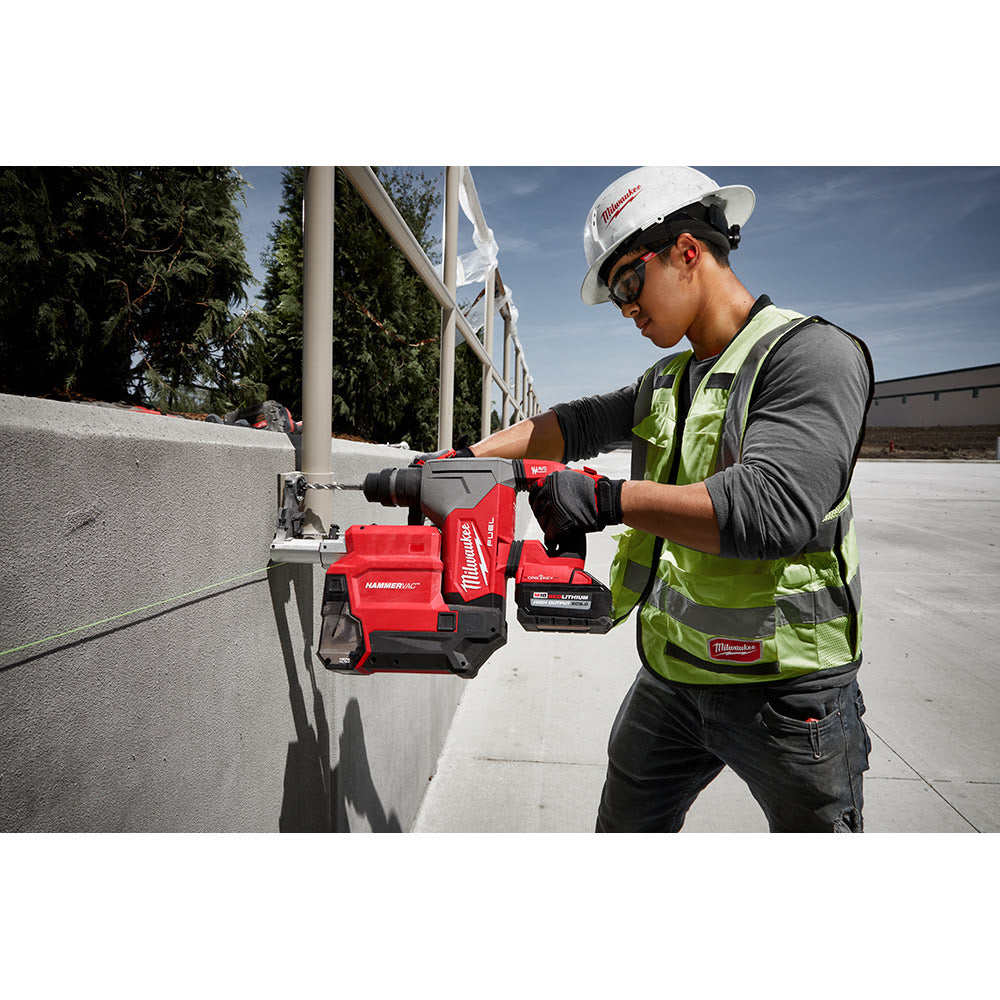 Milwaukee 2915-22DE M18 FUEL 1-1/8” SDS Plus Rotary Hammer Kit With Dedicated Dust Extractor - (2) XC6.0 Battery Pack - 7