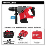 Milwaukee 2917-22HD M18 FUEL 1-9/16" SDS Max Rotary Hammer Kit with ONE KEY (2 Batteries, Charger) - 3