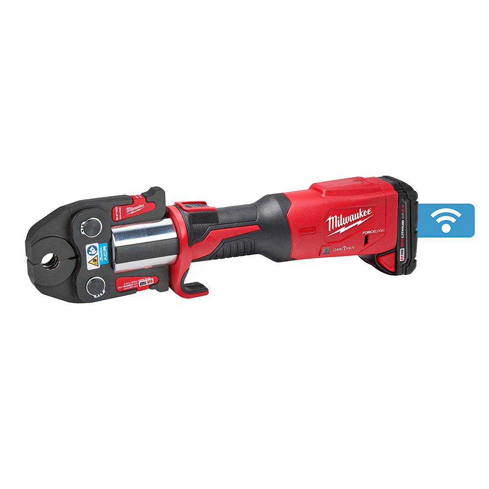 Milwaukee 2922-22M M18™ FORCE LOGIC™ Press Tool w/ ONE-KEY™ w/ ¼” – 7/8” Streamline™ ACR Press Jaws - 2