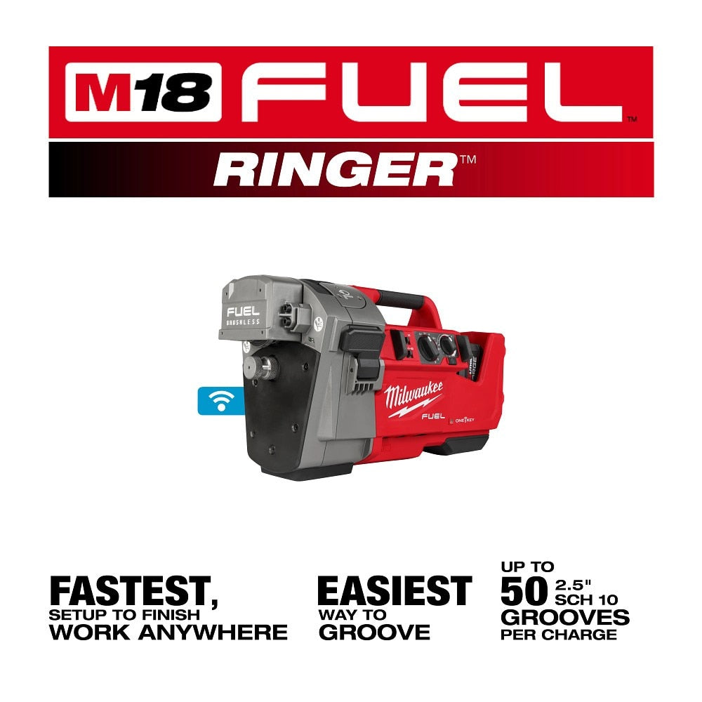 Milwaukee 2927-22 M18 FUEL RINGER Roll Groover for 1-1/4” - 4” Sch 10/40, 6” Sch 10 - 7