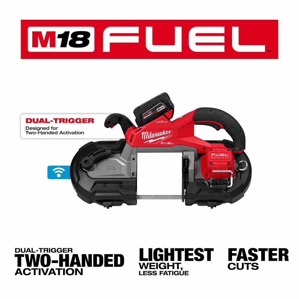 Milwaukee 2929S-22 M18 FUEL Dual Trigger Deep Cut Band Saw Kit - 2