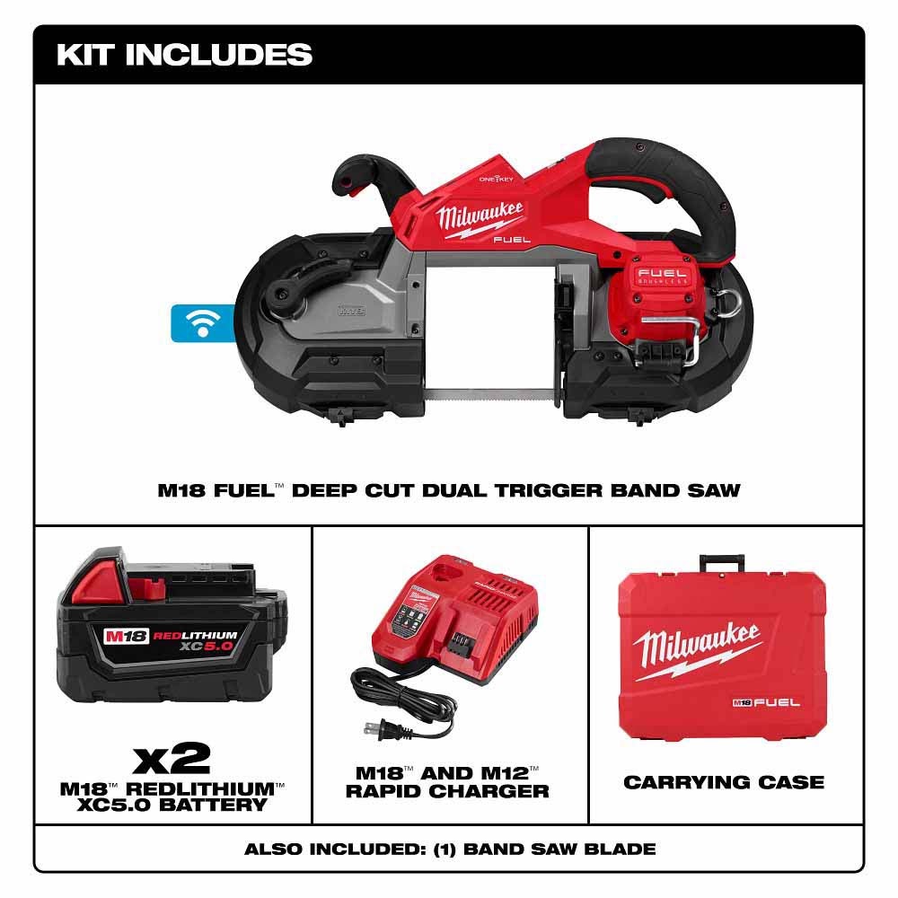 Milwaukee 2929S-22 M18 FUEL Dual Trigger Deep Cut Band Saw Kit - 3