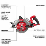 Milwaukee 2930-20 M18 FUEL 7-1/4" Rear Handle Circular Saw – Cordless, 2-5/8" Cut Capacity - 2