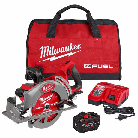 Milwaukee 2930-21HD M18 FUEL 7-1/4" Rear Handle Circular Saw Kit with 12.0Ah Battery/Rapid Charger
