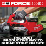 Milwaukee 2933-20 M18 FORCE LOGIC Single Channel Strut Shear Tool-Only (Includes Dies and Bag) - 7