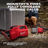 Milwaukee 2938-21 M18 Brushless Refrigerant Recovery Machine Kit with 12.0Ah Battery and Rapid Charger (2 Mesh Filter Screens) - 5
