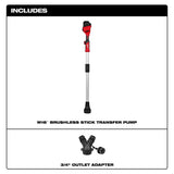 Milwaukee 2940-20 M18 Brushless Stick Transfer Pump - 3
