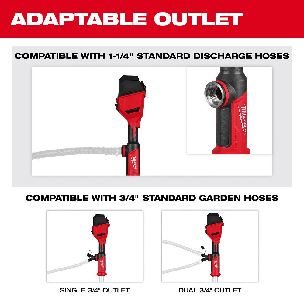 Milwaukee 2940-20 M18 Brushless Stick Transfer Pump - 8