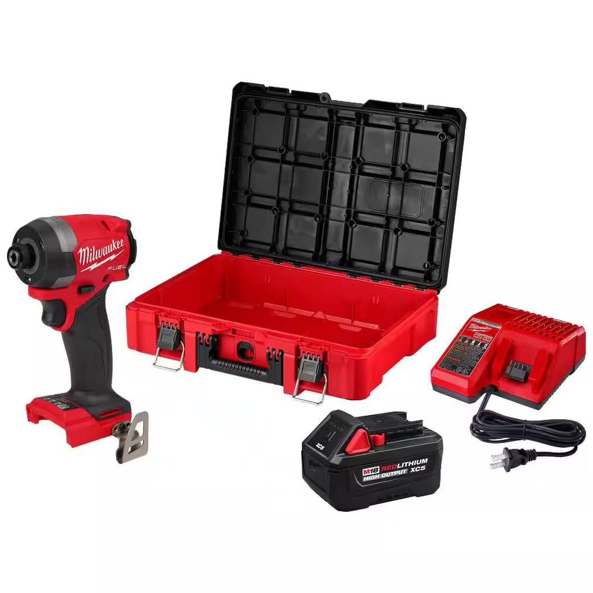 Milwaukee 2953-21HO 18V 1/4" Hex Brushless Cordless Impact Driver PACKOUT Kit with 5 Ah Battery