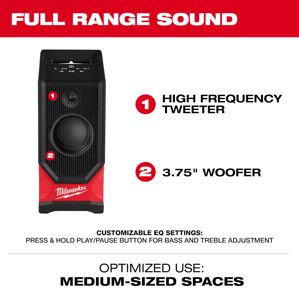 Milwaukee 2954-20 M18 Bluetooth Jobsite Speaker - 3