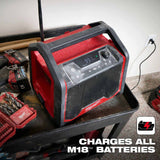 Milwaukee 2956-20 M18 Bluetooth Jobsite Radio and Charger with AUDIO-LINK and USB-C - 5