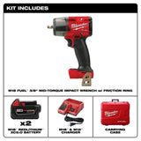 Milwaukee  2960-22  "M18 FUEL™ 3/8 " Mid-Torque Impact Wrench w/ Friction Ring Kit " - 2