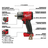 Milwaukee 2962-80 M18 FUEL™ 1/2" Mid-Torque Impact Wrench w/ Friction Ring Bare Tool (Reconditioned) - 4