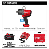 Milwaukee 2964-22 M18 FUEL 3/4" High Torque Impact Wrench Kit with ONE-KEY (2 Batteries) - 3
