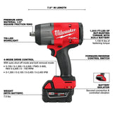 Milwaukee 2967-21B M18 FUEL 1/2" High Torque Impact Wrench w/ Friction Ring Kit - 2