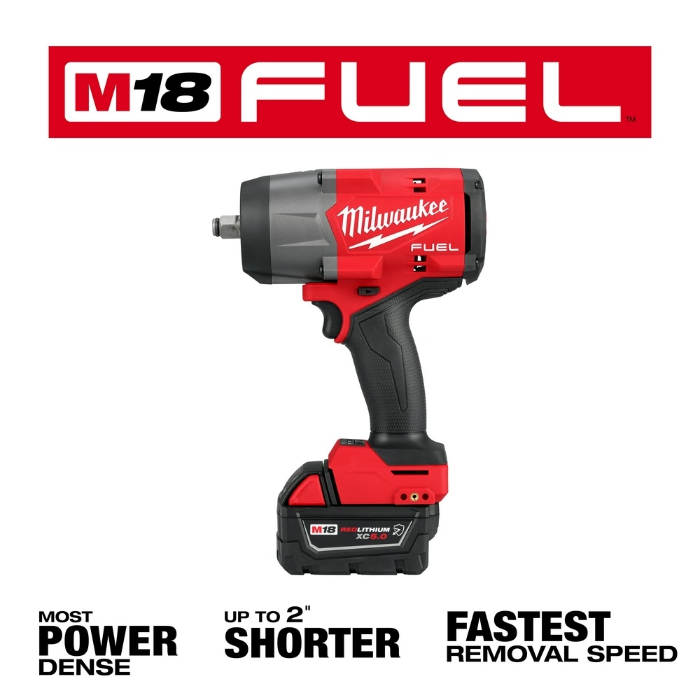 Milwaukee 2967-22GG M18 FUEL 1/2" HTIW w/ Friction Ring & Grease Gun Combo Kit - 3