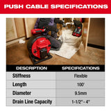 Milwaukee 2972-20 M18 100' Flexible Pipeline Inspection Reel - 4