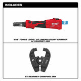 Milwaukee 2978-20K M18 FORCE LOGIC 6T Linear Utility Crimper w/ Kearney Jaw - 2