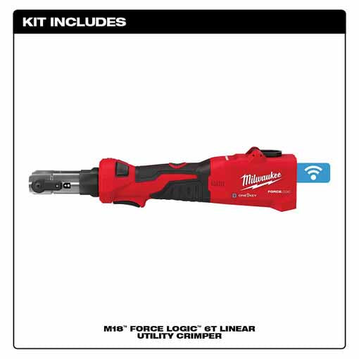 Milwaukee 2978-20 M18™ FORCE LOGIC™ 6T Linear Utility Crimper - 8