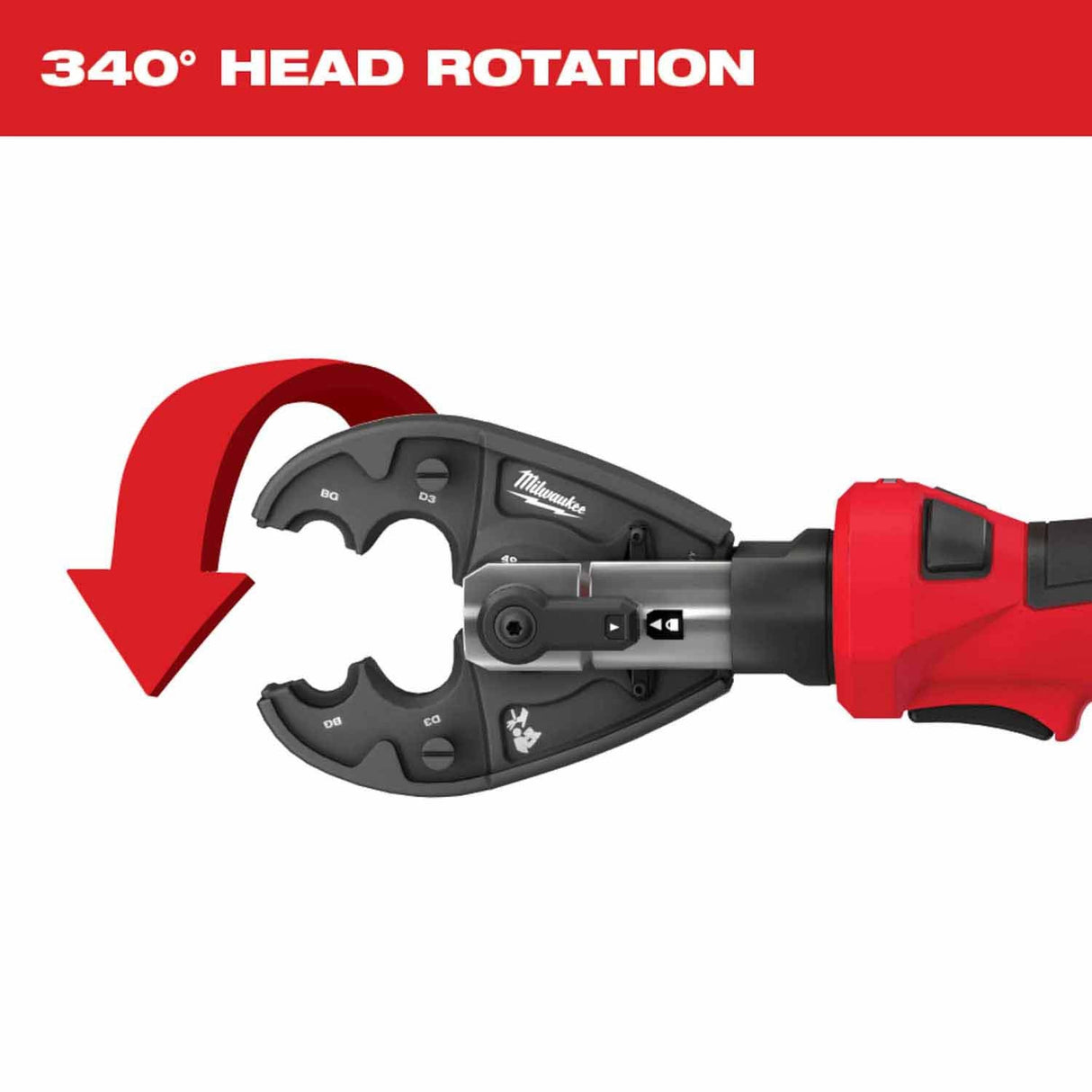 Milwaukee 2978-OCUT M18 FORCE LOGIC 6T Linear Utility Crimper w/ O-D3 Jaw & Cutting Jaws - 5