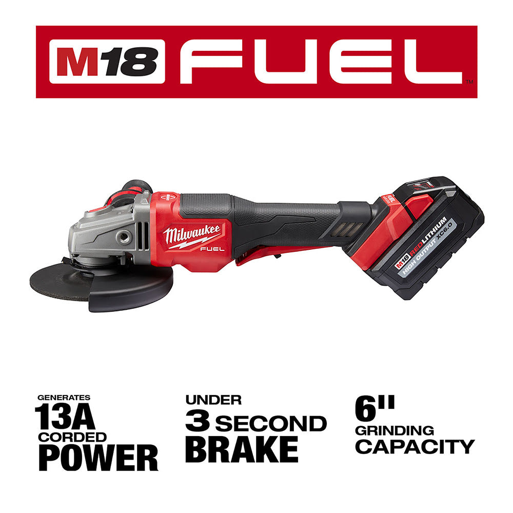 Milwaukee 2980-22 M18 FUEL 4-1/2" 6" GRINDER, PADDLE SWITCH NO-LOCK 2 BATT KIT - 3