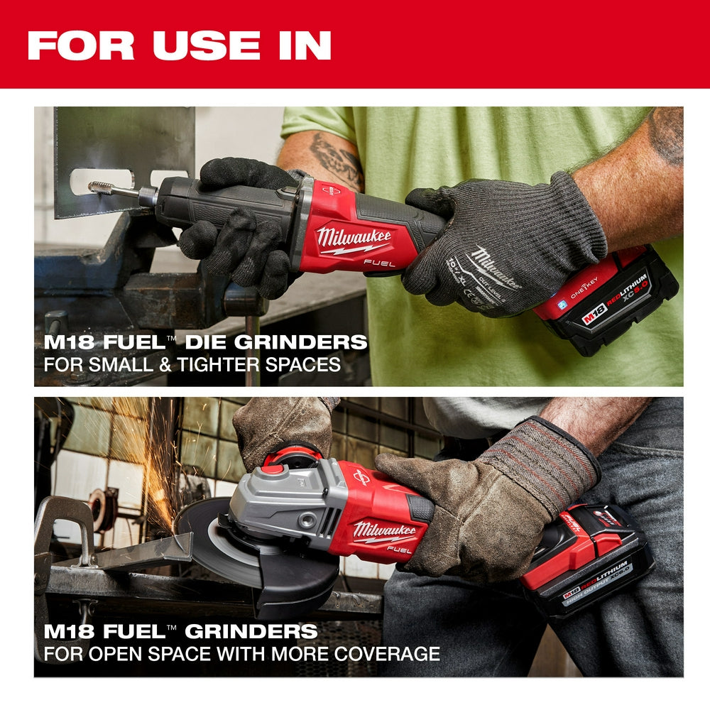 Milwaukee 2984-20 M18 FUEL Variable Speed, Braking Die Grinder, Paddle Switch w/ ONE-KEY - 10